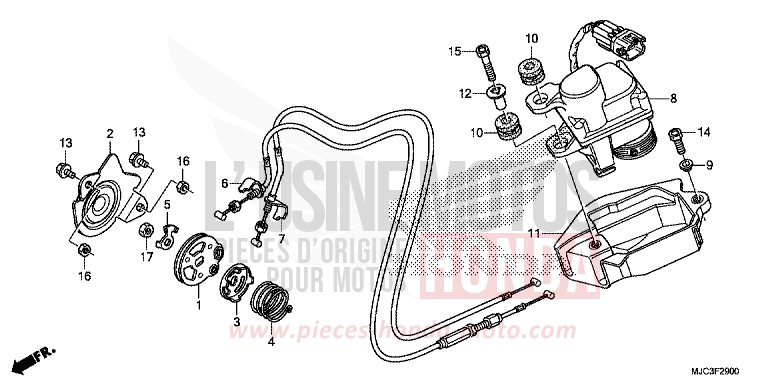SERVO MOTOR for CBR600RR ABS VIBRANT ORANGE (YR250) from 2013